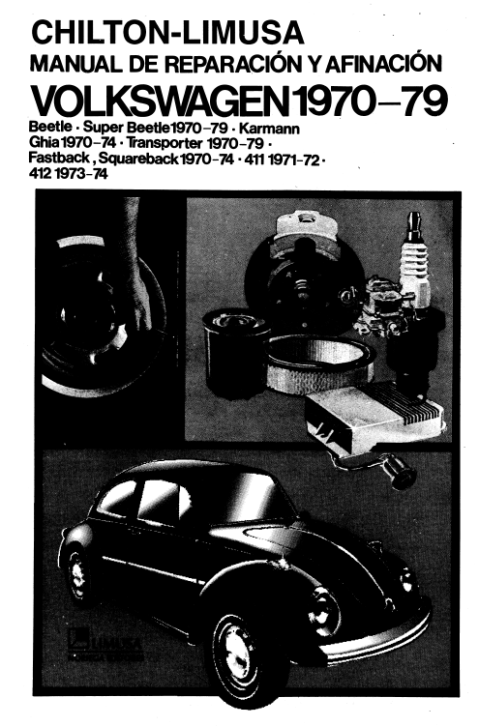 CHILTON LIMUSA - Manual Reparacion Afinacion Volkswagen 1970-1979